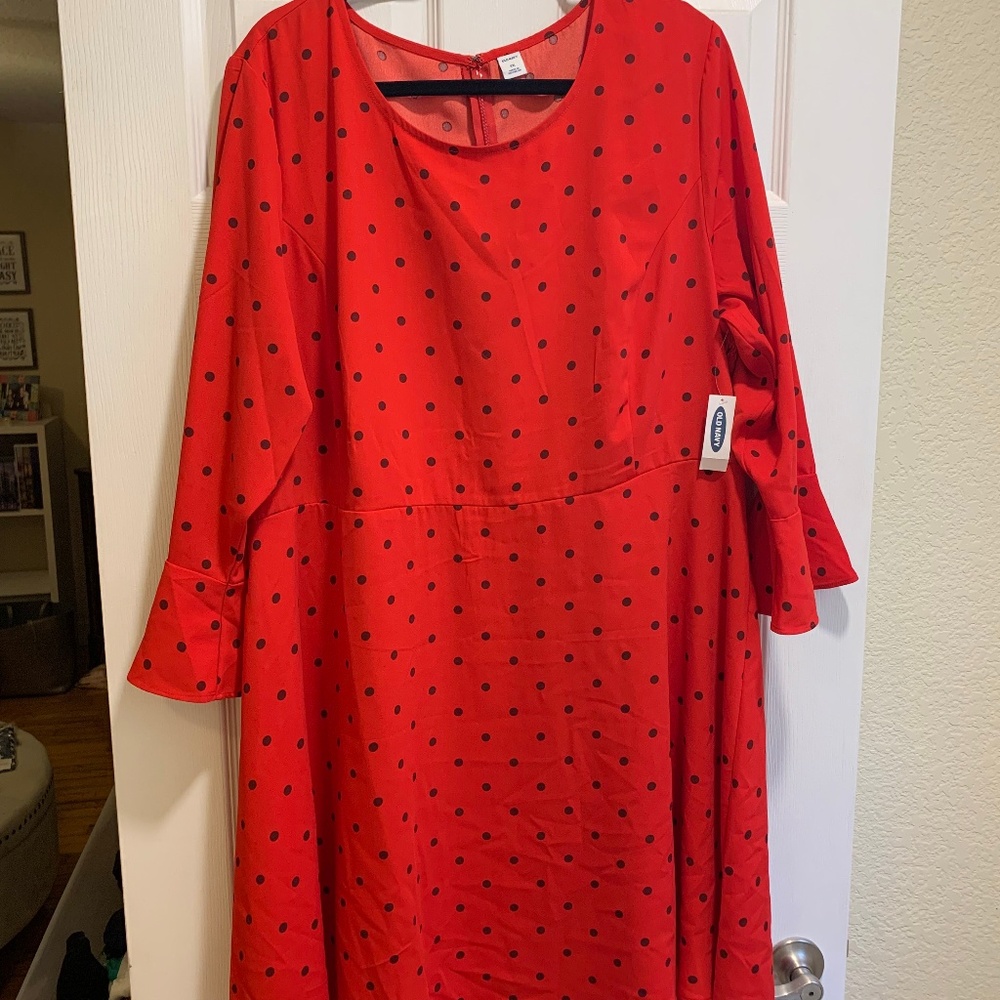 NWT Old Navy Red Polka Dot Dress